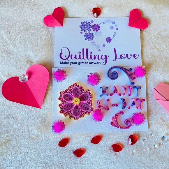 Quilling Love San Valentine’s Day greetings cards - Picture 1 of 13